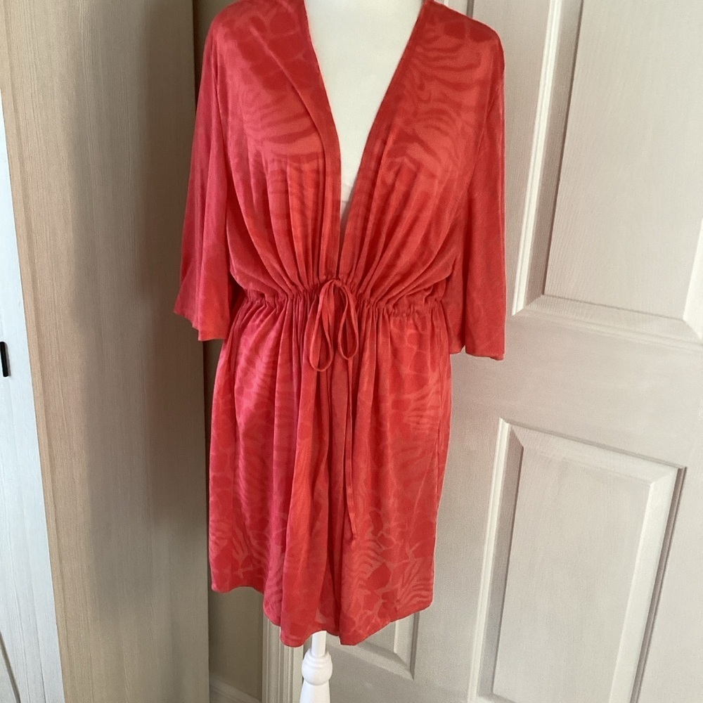 Faded Glory Red Swim Coverup Sz 2X